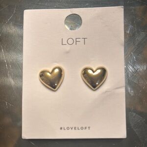 LOFT Shiny Gold Heart Studs